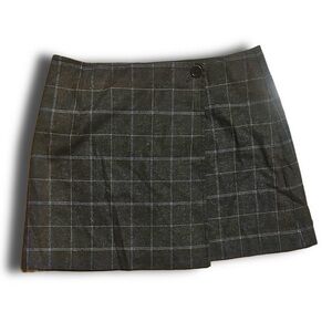 Plaid Wool Skirt